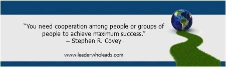 stephen covey quote on cooperation among people